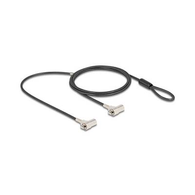 Navilock Dual Laptop Security Cable with Key Lock for two Kensington slots 3 x 7 mm-0