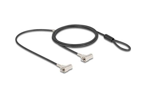 Navilock Dual Laptop Security Cable with Key Lock for two Kensington slots 3 x 7 mm