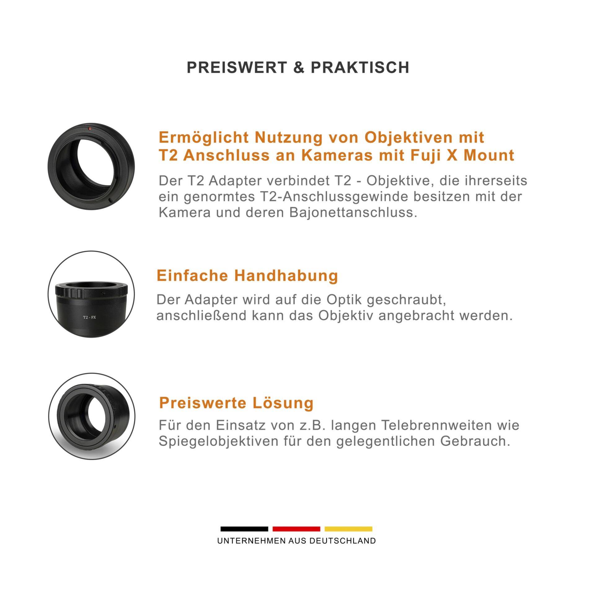 Walimex pro T2 objectief op Fujifilm X-2