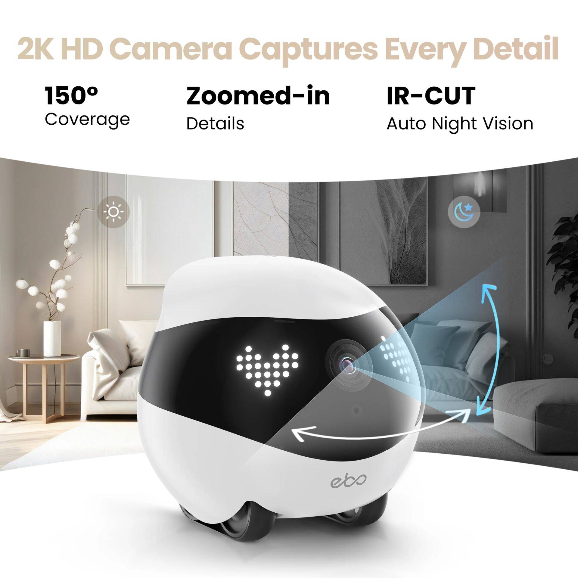 Enabot EBO Air 2 huisdierrobot met 2K-camera (blauw)-1