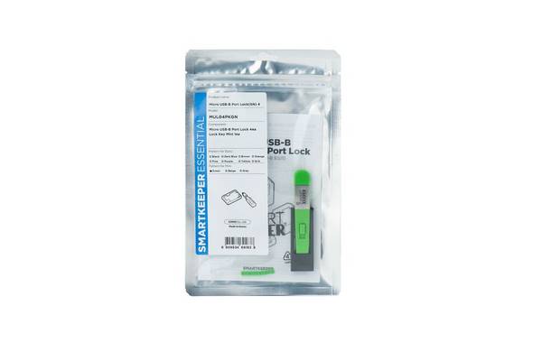 SmartKeeper Mini "Micro USB-B Port" Blocker groen 4 st.+sleutel