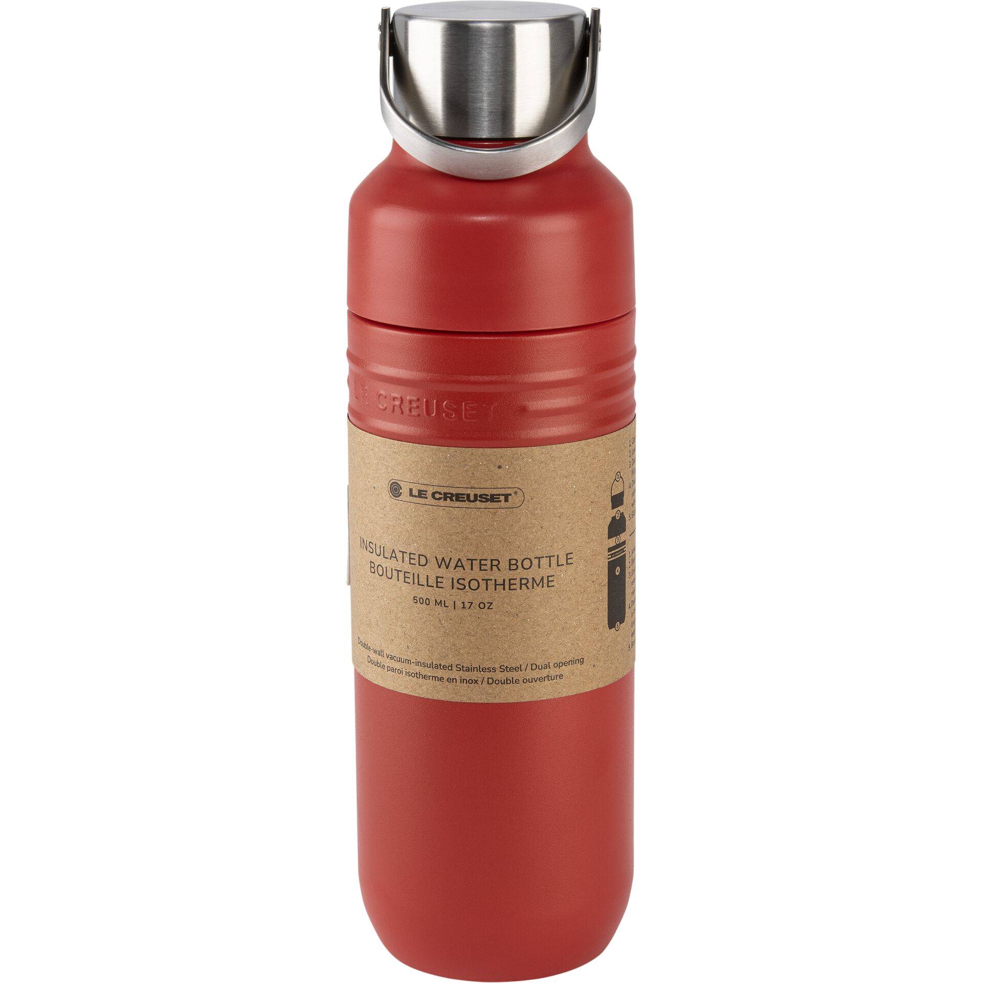 Rode Le Creuset On The Go waterfles, 500 ml-0