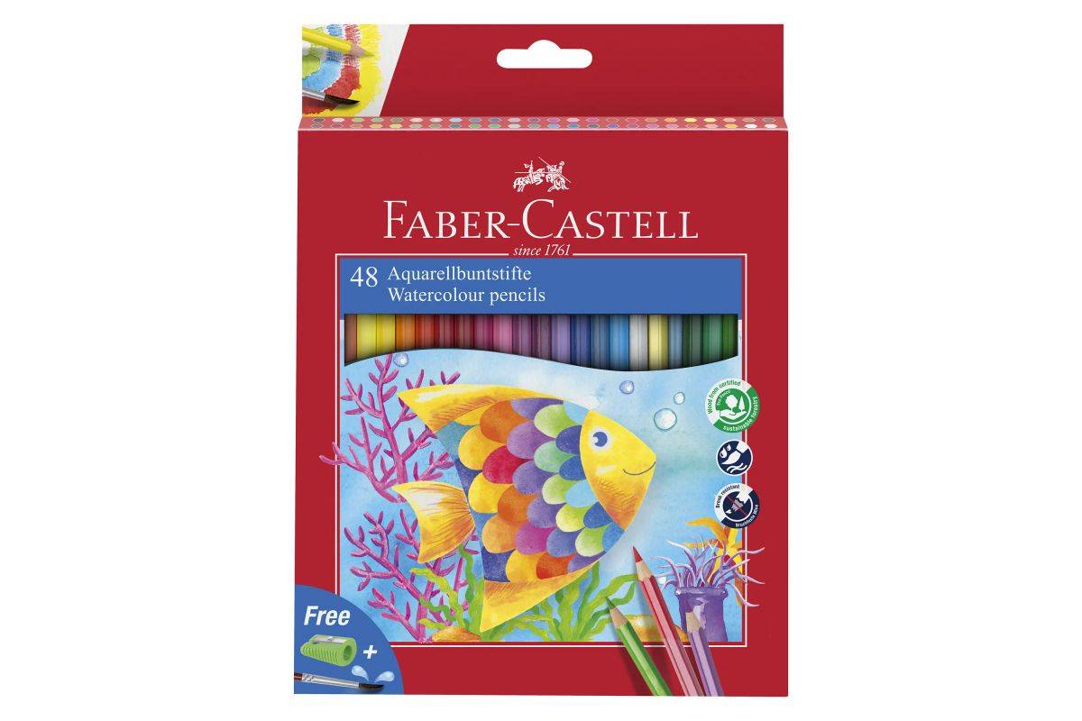 FABER-CASTELL Kleurpotlood Kinderen Aquarel 48-pack-0