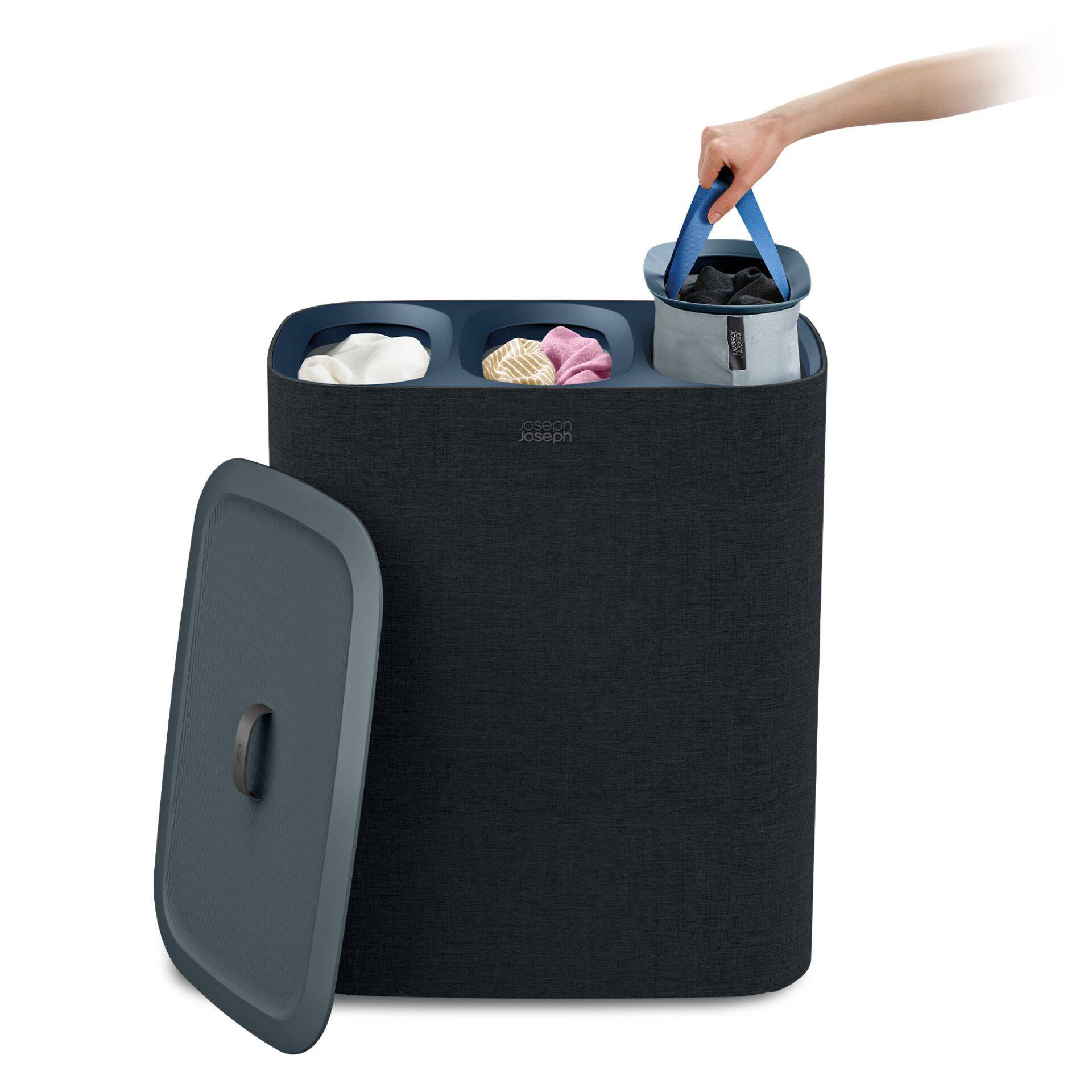 Joseph Joseph Tota Trio grijze wasmand van 90 liter-1