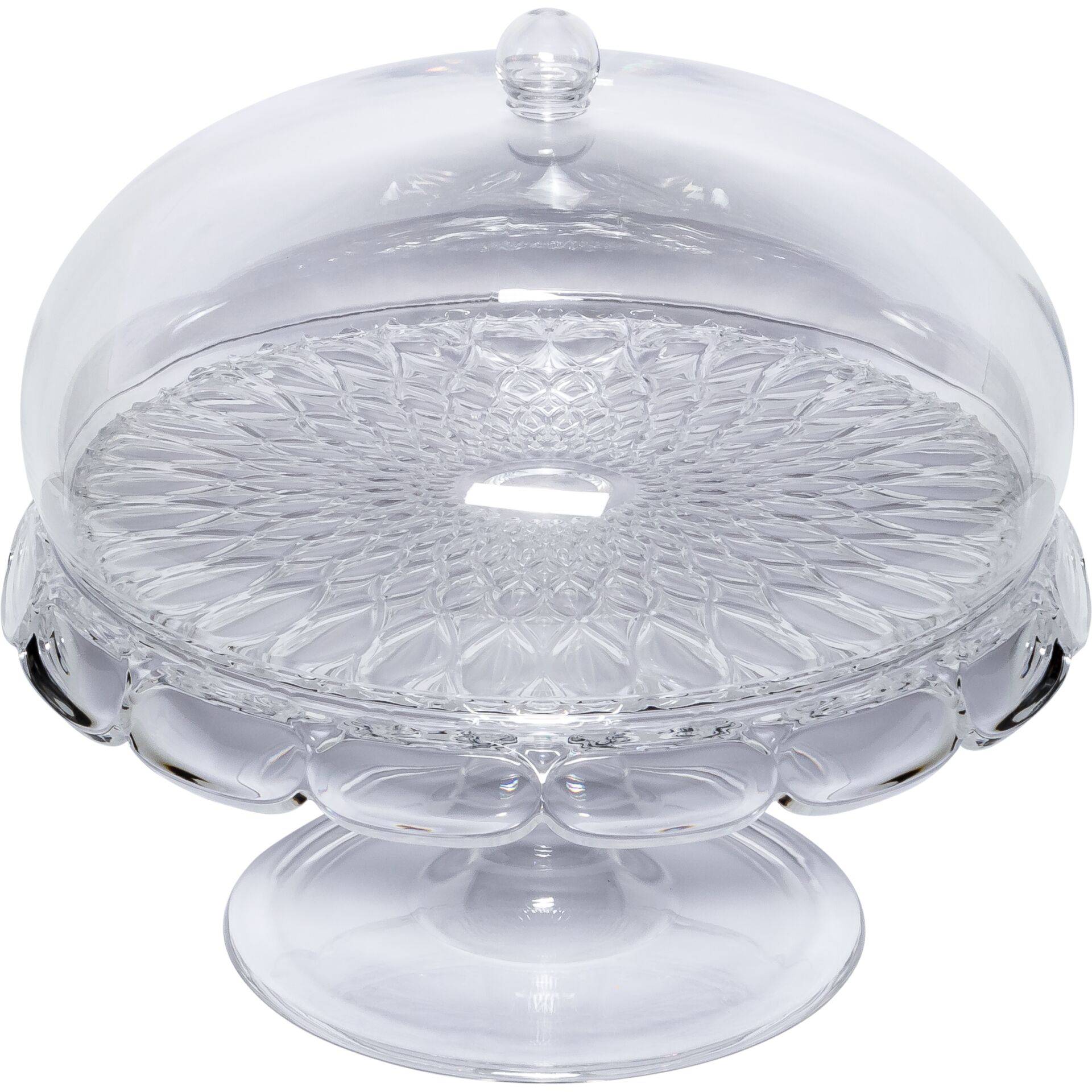 Guzzini VANITY taartschaal met voet en deksel clear-0