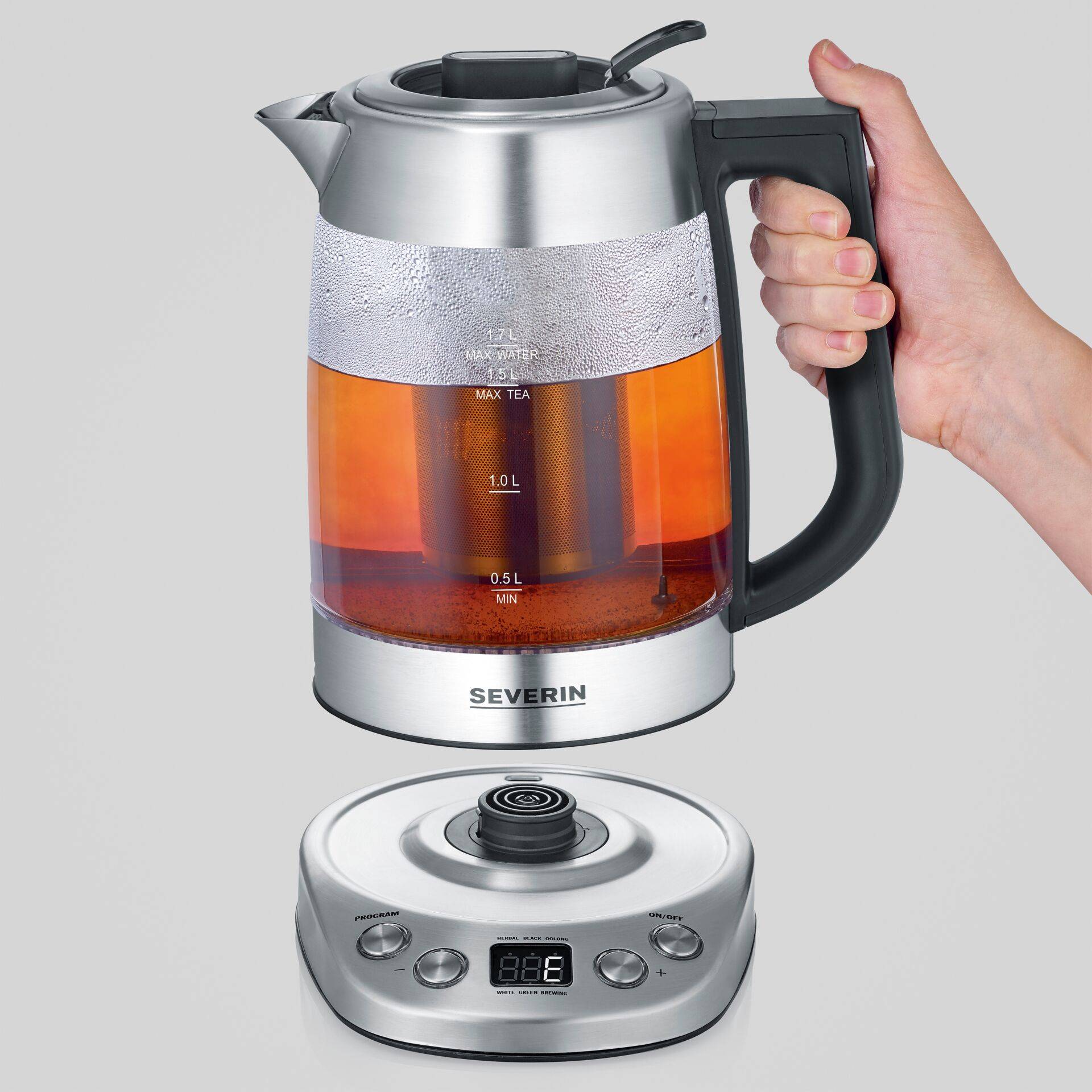 Severin WK 3480 Glazen thee-/waterketel Deluxe-1