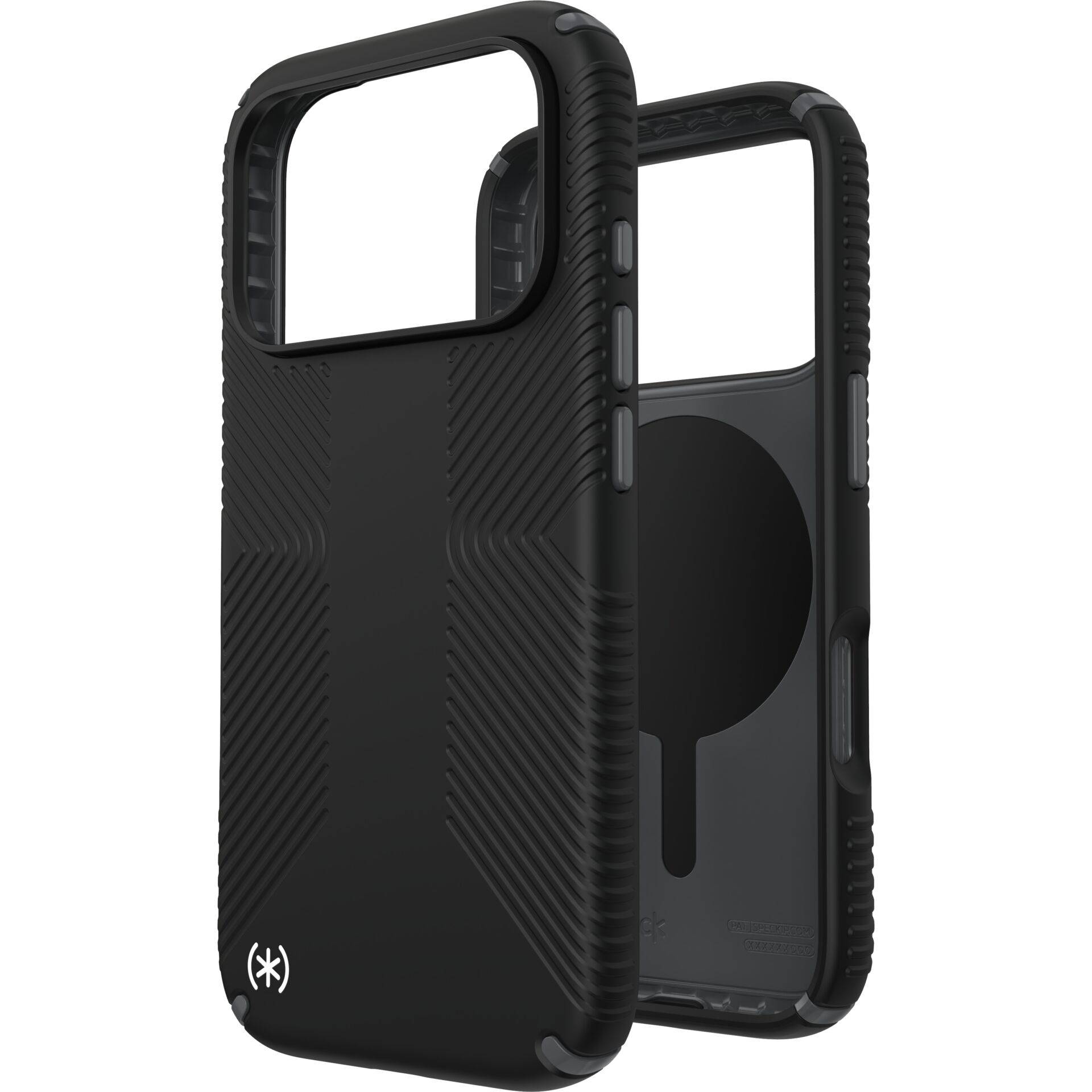 Speck Presidio2 Grip Case voor iPhone 17 Pro in zwart/leigrijs/wit-2