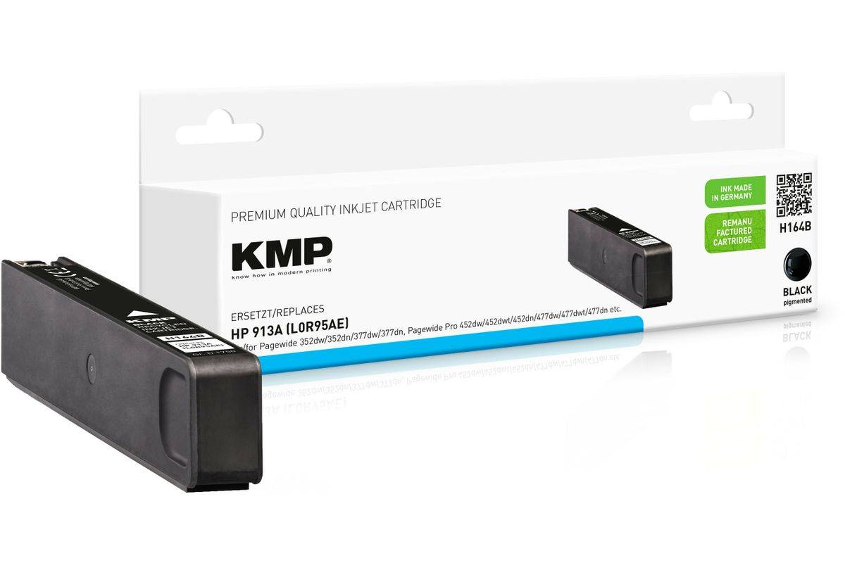 KMP cartridge HP 913A (L0R95AE) zwart 3500 S. Hybride chip nagevuld-0