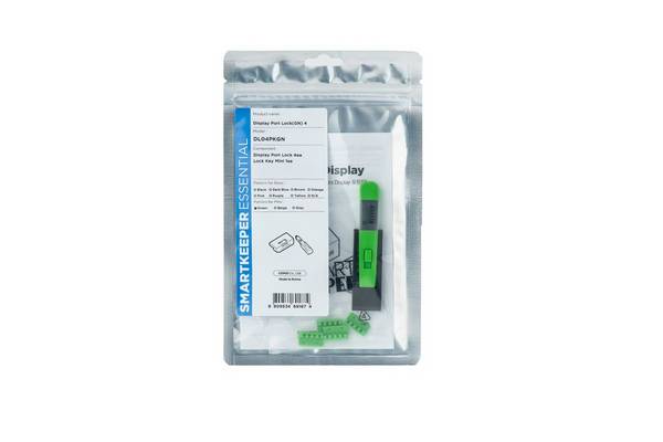 SmartKeeper Mini "DisplayPort" blocker groen 4 stuks + sleutel
