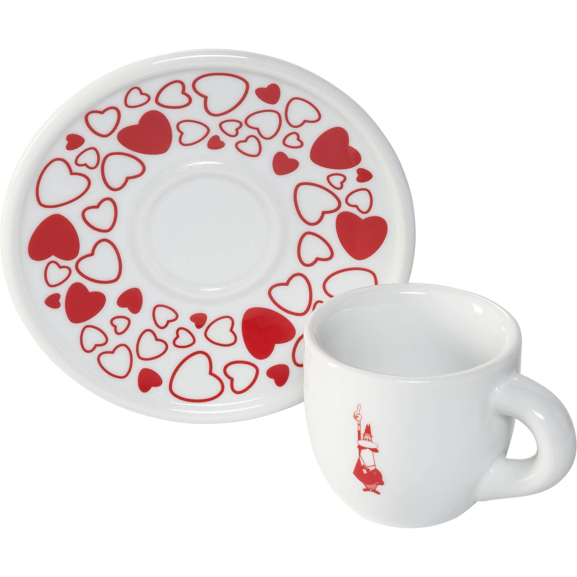 Bialetti set 2 kopjes Moka Hart incl. schoteltjes-1