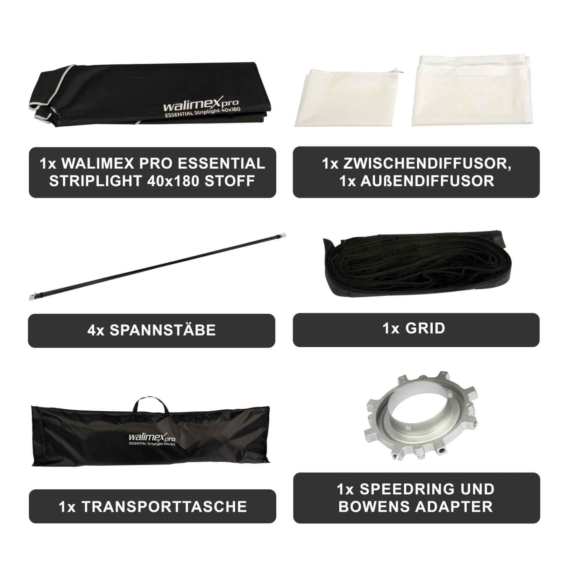 Walimex pro Softbox Essential Striplight 40x180-2