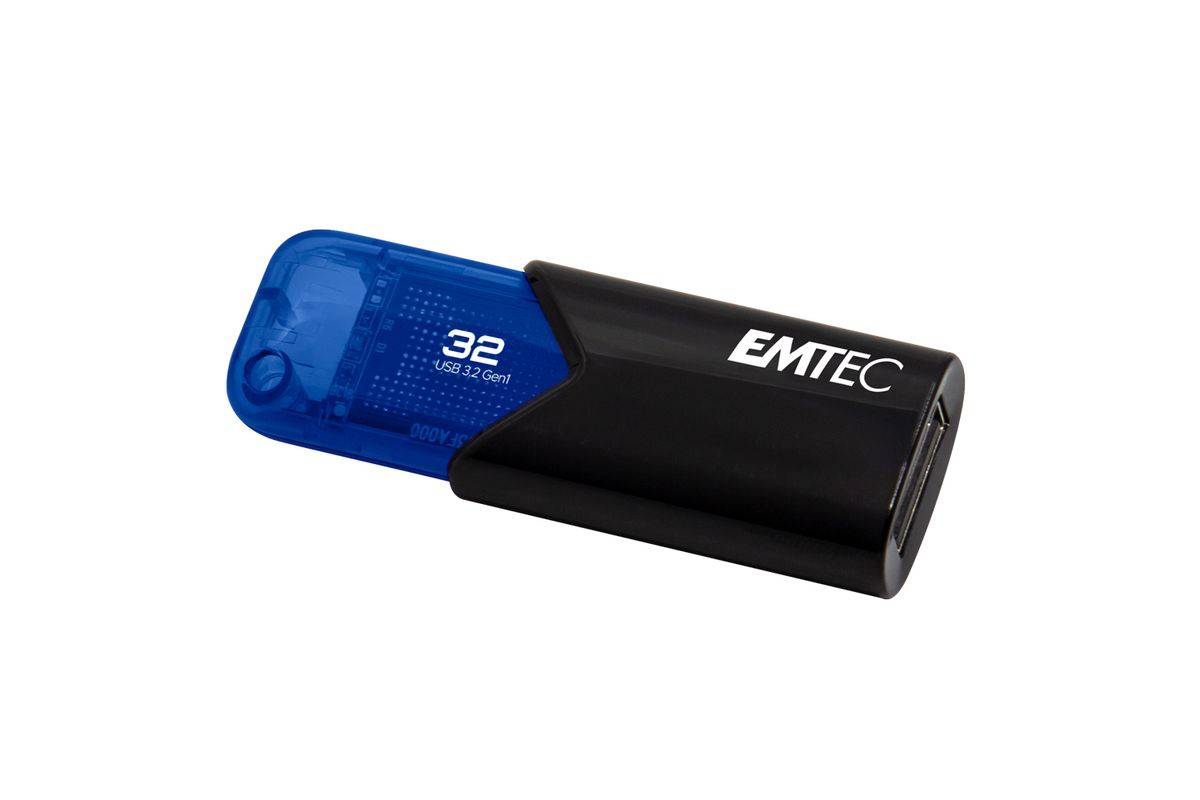 EMTEC USB-stick 32 GB B110 USB 3.2 Click Easy Blauw-0