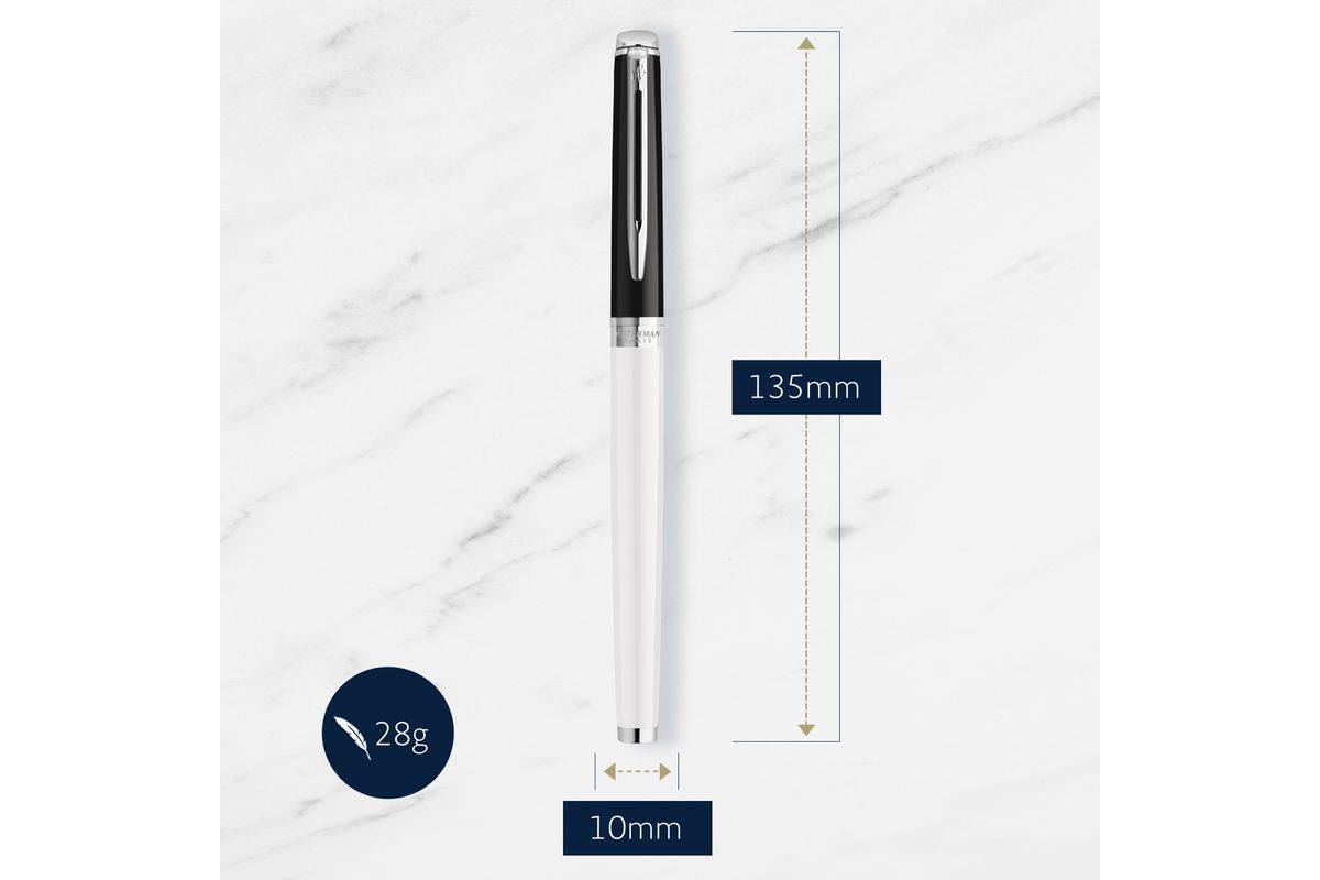 WATERMAN vulpen Hémisphère Blocking BW CCBlue F geschenkverpakking-1