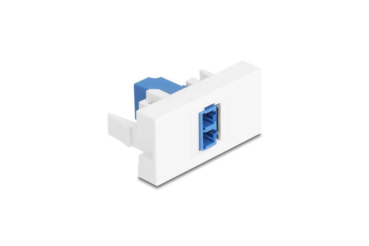 DELOCK Easy 45 module LC Duplex Bu > LC Duplex Bu wit/blauw-0