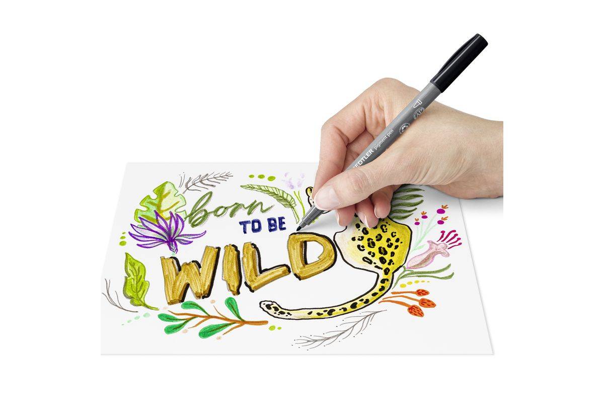 STAEDTLER MultiInk Pigment Arts intensieve pen zwart set van 2 retail-3