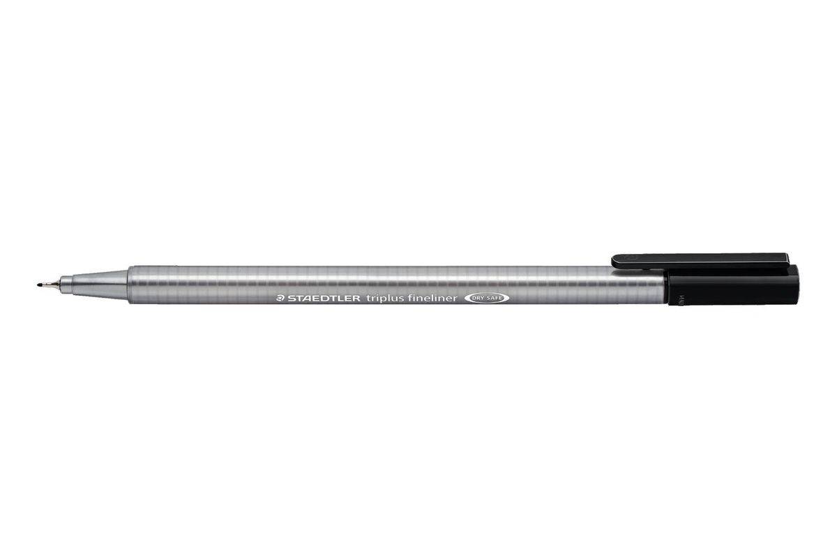 STAEDTLER fineliner triplus zwart set van 4 retail-0