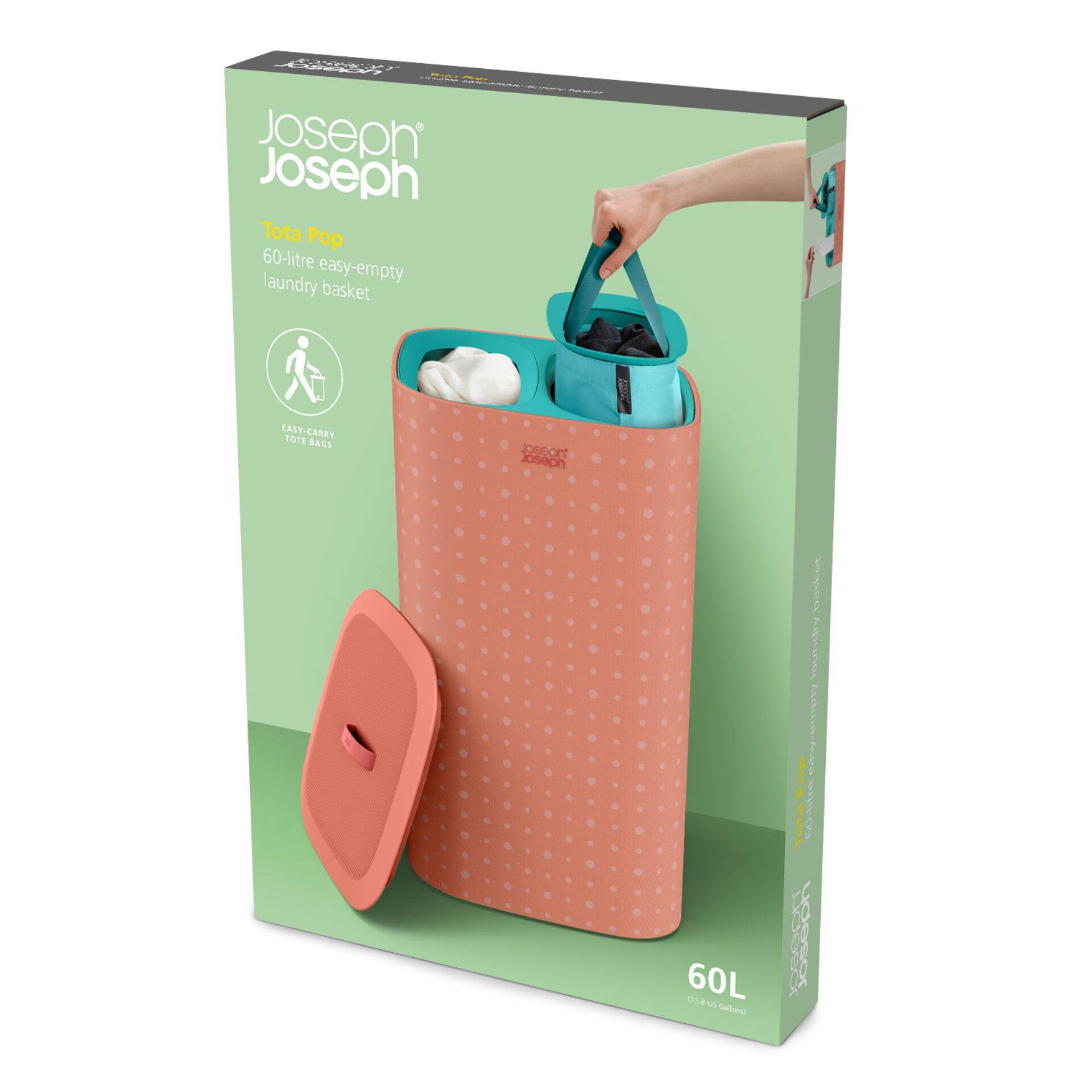 Joseph Joseph Tota Trio zwarte wasmand van 90 liter-2