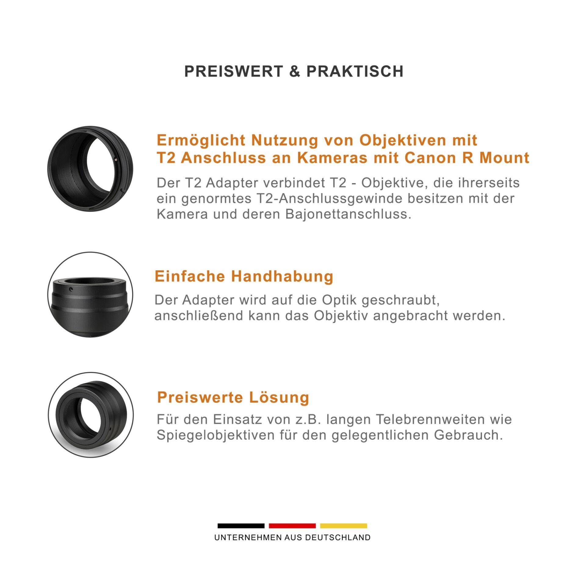 Walimex pro T2 objectief op Canon R-2