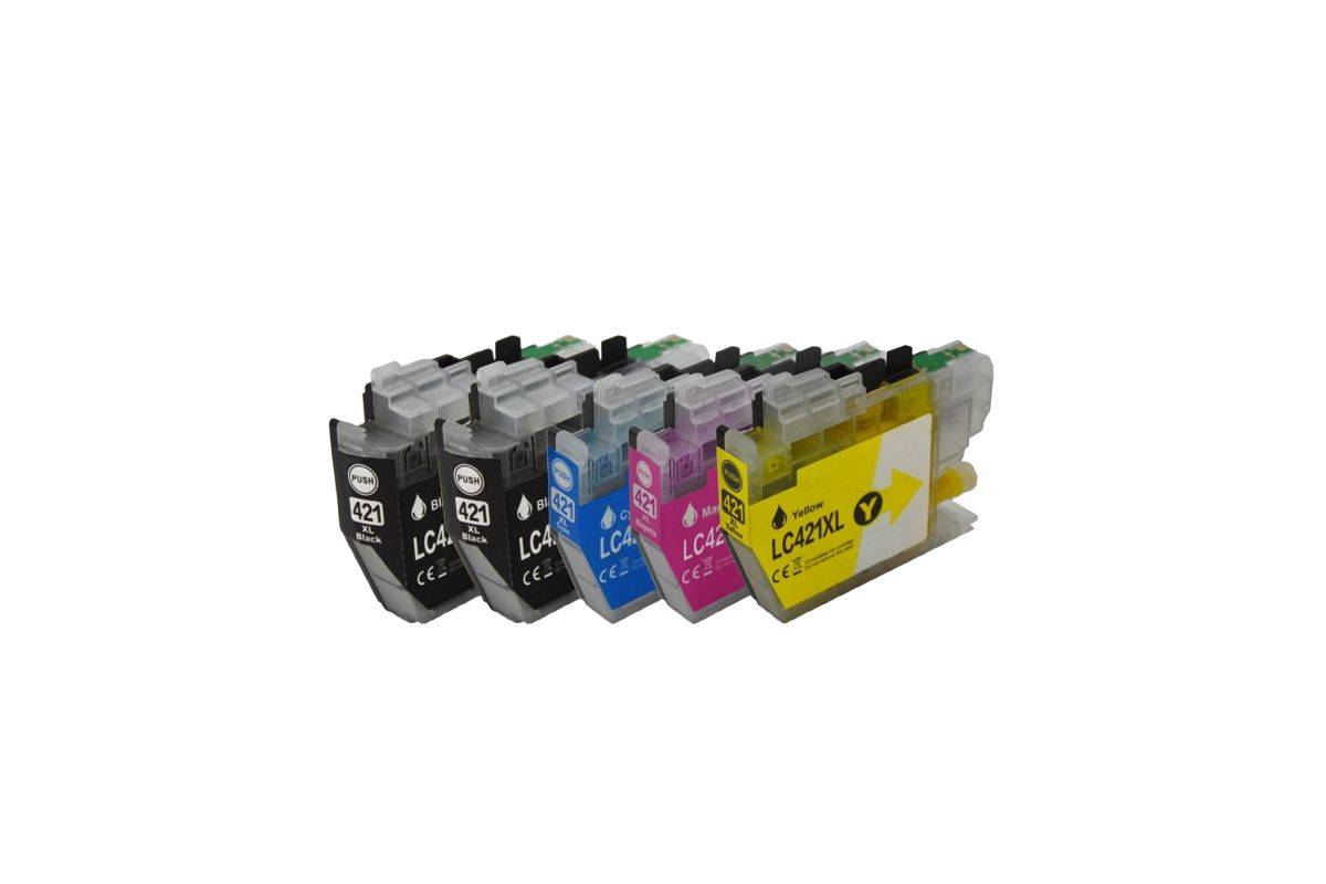 Peach cartridge Brother LC-421XL MultiPack Plus compatibel-0