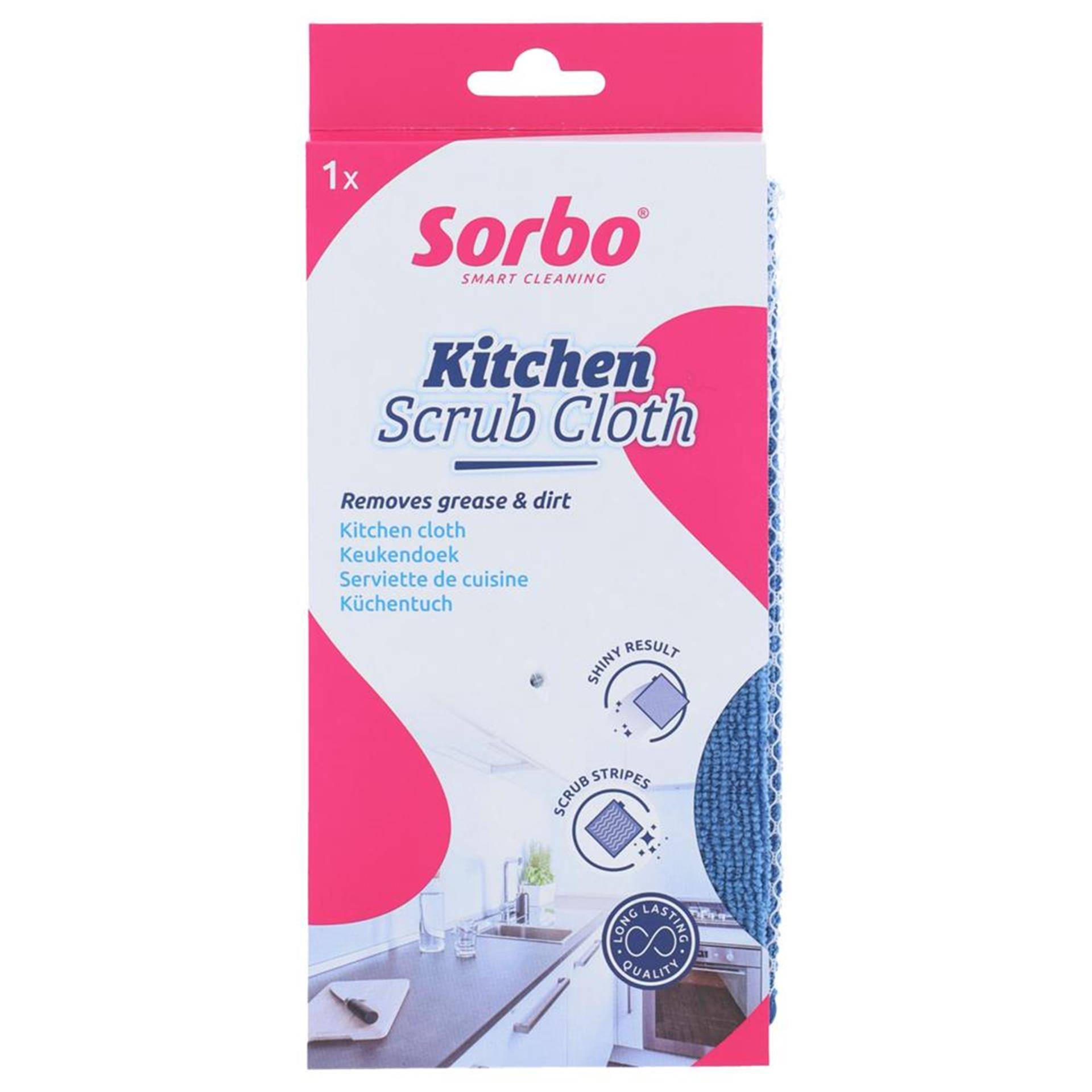 Sorbo keuken microvezel poetsdoek 32x32cm 87121136297038712113629703-0