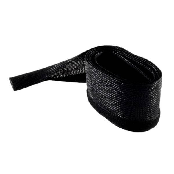 Polyester kabelsleeve | klittenband sluiting | 51 mm | zwart | 5 meter-0