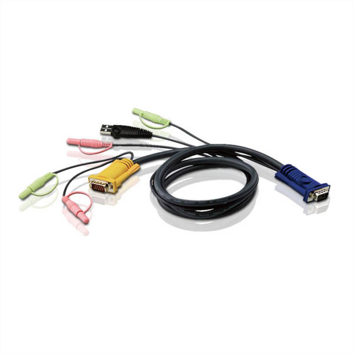 ATEN 2L-5305U KVM Kabel VGA, USB en Audio, zwart, 5 m-0