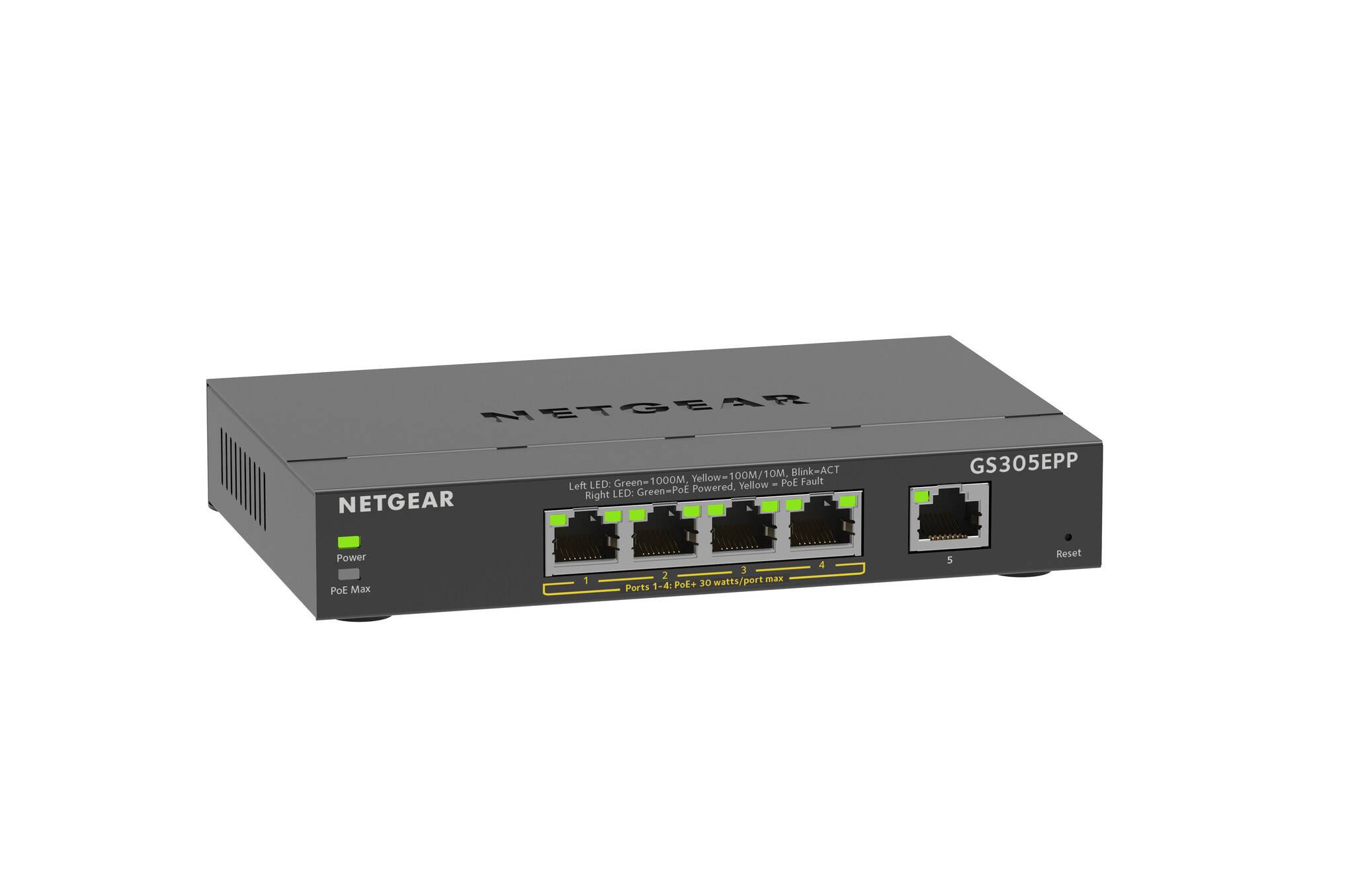 Netgear GS305EPP Managed L2/L3 Gigabit Ethernet (10/100/1000) Power over Ethernet (PoE) Zwart-0