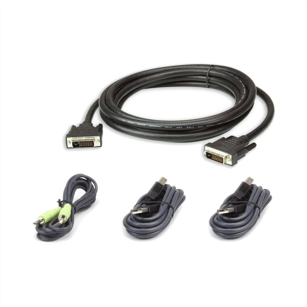 ATEN 2L-7D03UDX4 USB DVI-D Dual Link Secure KVM Kabel Set-0