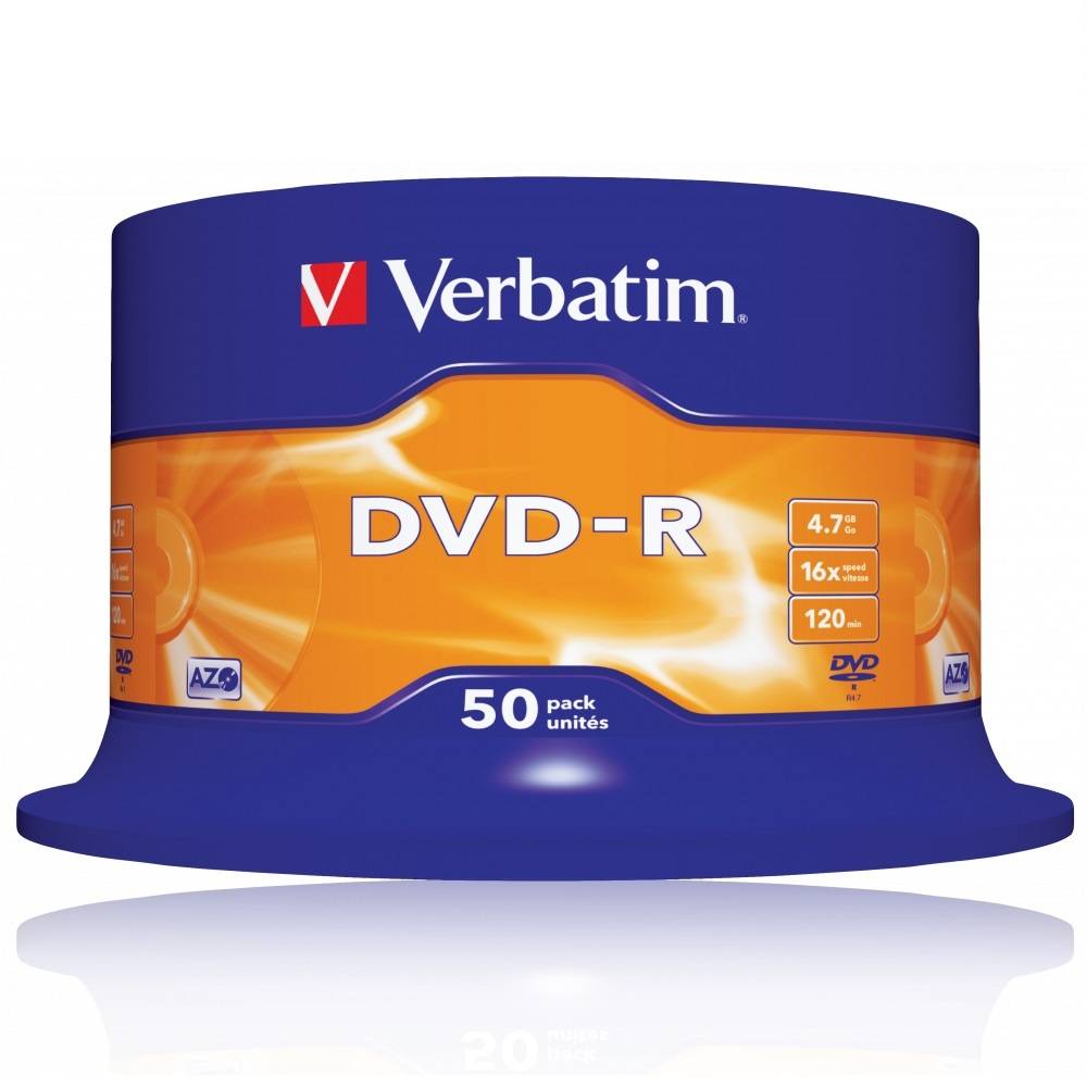 Verbatim DVD-R discs op spindel - 16-speed - 4,7 GB / 50 stuks-0