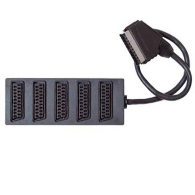 Scart verdeelbox met 5 aansluitingen / zwart - 0,40 meter-0