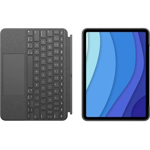 Logitech Combo Touch Toetsenbord/hoes voor 32,8 cm (12,9") Apple, Logitech iPad Pro (5e generatie) Tablet-pc - Grijs - K-2