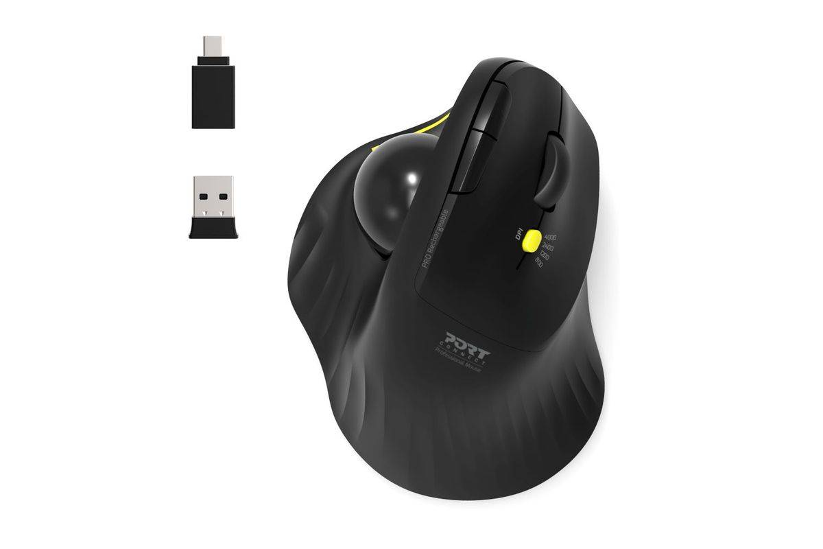 Port MUIS ERGONOMISCHE OPLAADBARE BLUETOOTH-TRACK BALLED-1