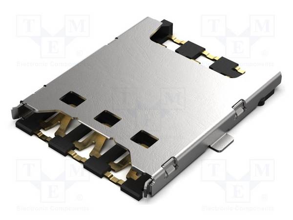 GCT SIM8055-6-1-14-01A Connector: voor kaarten; Nano SIM; push-pull,met borgpen; SMT - 1 stuk