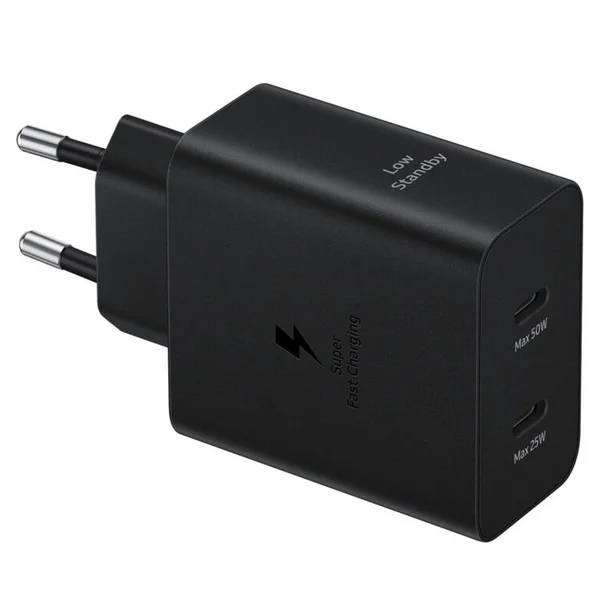 Samsung Galaxy Snellader met twee USB-C poorten - Inclusief USB-C kabel - 50 Watt - Zwart-0