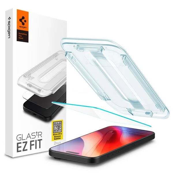 Spigen EZ Fit Glas.tR met Applicator - 1 pack Apple iPhone 16 Pro-0