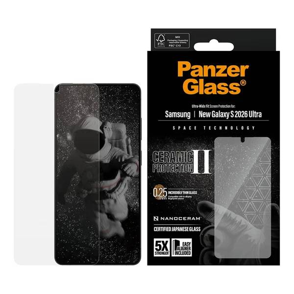 PanzerGlass Ceramic Screenprotector met applicator Samsung Galaxy S26 Ultra-0