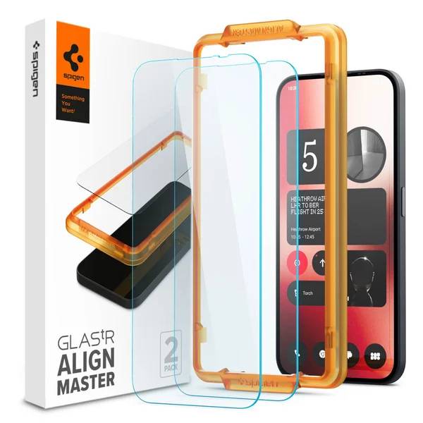 Spigen GLAStR EZ Fit Screenprotector 2 Pack + Applicator Nothing Phone (2a) / (2a) Plus-0