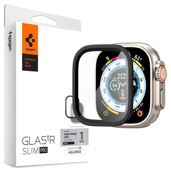 Spigen Glas.tR Slim Pro Screen Protector Apple Watch Ultra 1 / 2 - 49 mm - Zwart-0