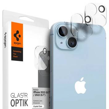 Spigen Optik Lens Protector - Full Camera bescherming (2-pack) Apple iPhone 14 / 14 Plus - Crystal Clear