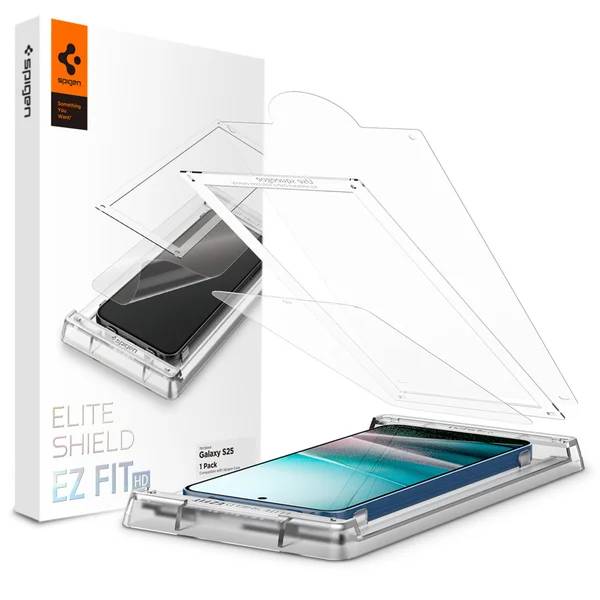Spigen EliteShield EZ Fit met installatietray - 1 pack Samsung Galaxy S25-0