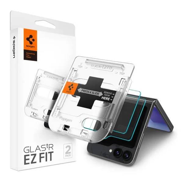 Spigen GLAStR EZ Fit Screenprotector 2 Pack + Applicator Samsung Galaxy Z Flip 6 / Flip 7 FE-0