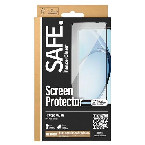 PanzerGlass SAFE Ultra-Wide Fit Screenprotector Oppo A60 (4G)-0
