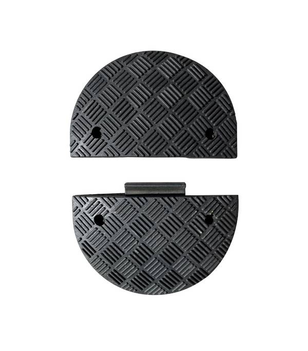 Verkeersdrempel 5 cm hoog - eindstuk man - zwart