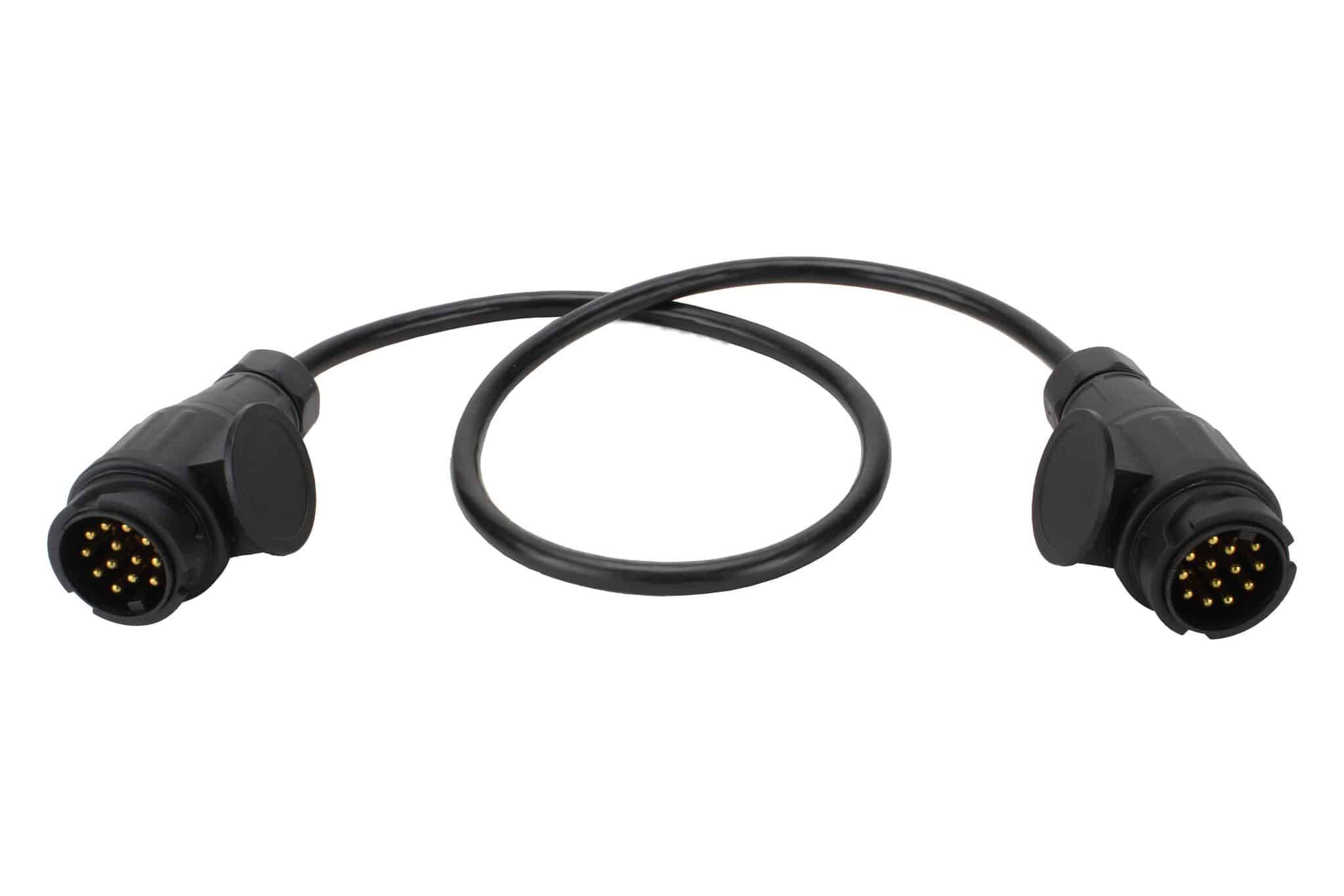 Kabel 1 mtr 2 x 13 polige kunststofstekker-0