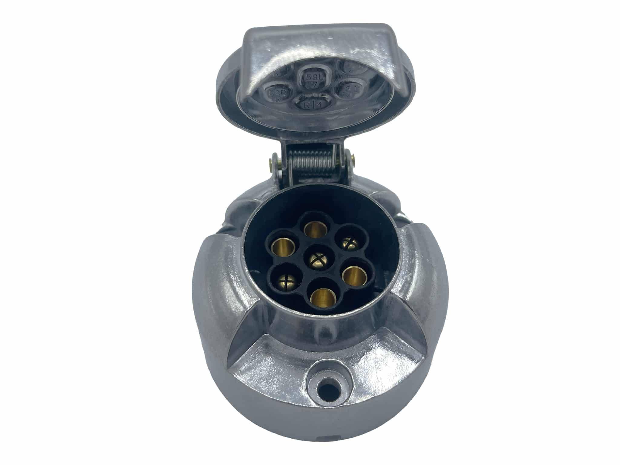 Stekkerdoos 7 polig aluminium 12V-0
