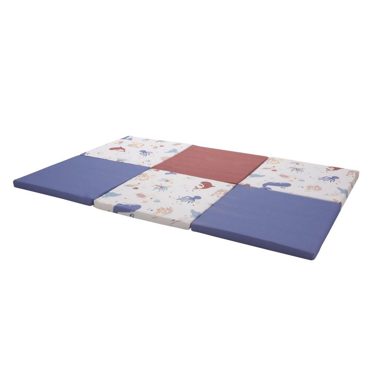 TINEO 5-in-1 Vouwbare Speelmat - 120x180 cm - Ideaal voor Baby's - Tunnel en Speelhuis 5-in-1-Spielmatte-1