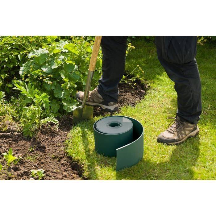 Natuurlijke Polypropyleen Tuinrand - 3 mm dik - 15 cm hoog x 10 m lang - Groen-3