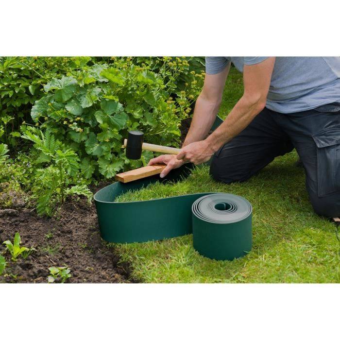 Natuurlijke Polypropyleen Tuinrand - 3 mm dik - 15 cm hoog x 10 m lang - Groen-4