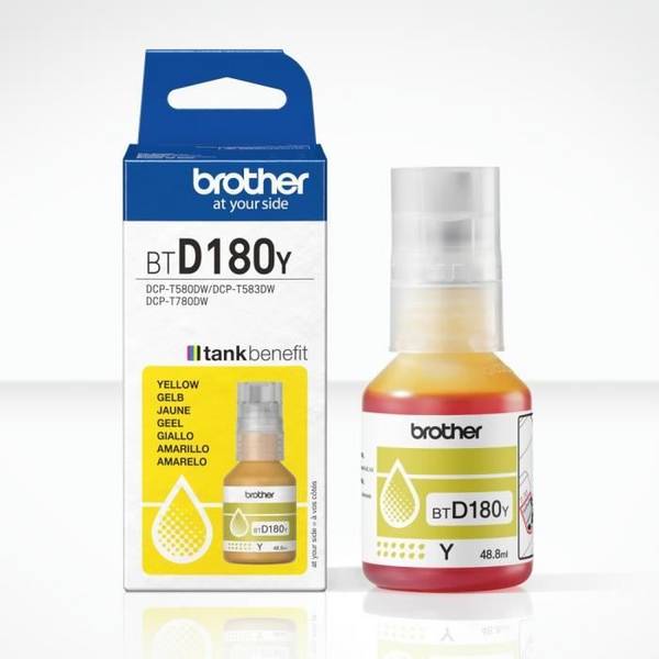 Brother - Inktfles BTD180Y - Geel - 5000 Pagina's - Standaard Eenheid