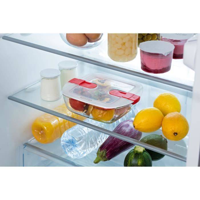 PYREX Set van 3 Lunchdozen - Cook & Heat - Glas - Vierkant - Luchtdichte Deksel met Stoomventiel - 1 L-1